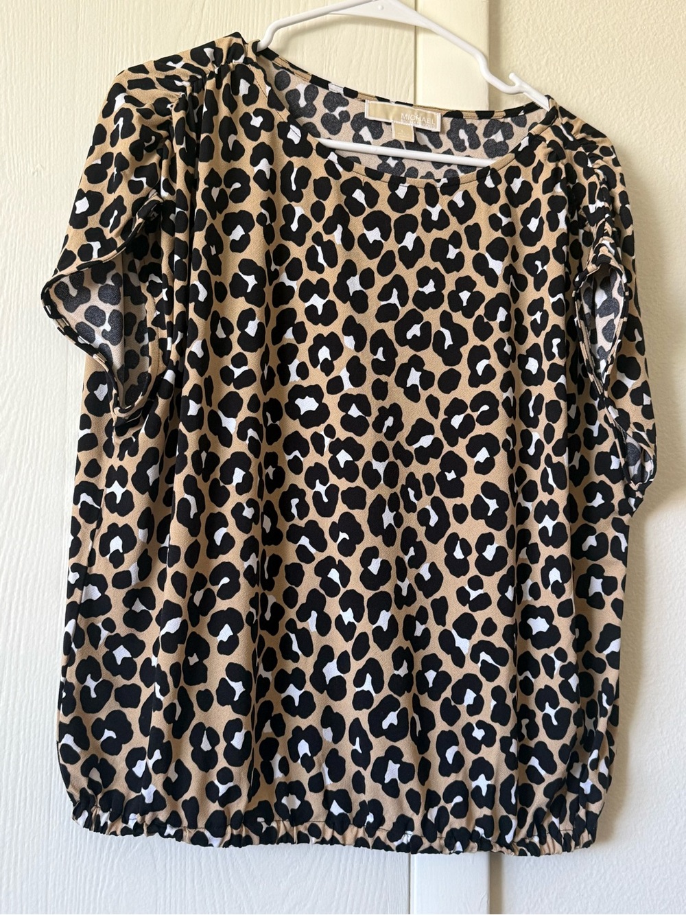 Michael Kors Leopard Print Blouse L